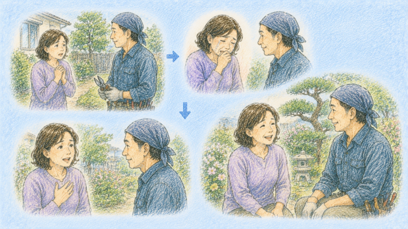 誰にも言えなかった本音を利害関係のない相手に初めて言葉にできる