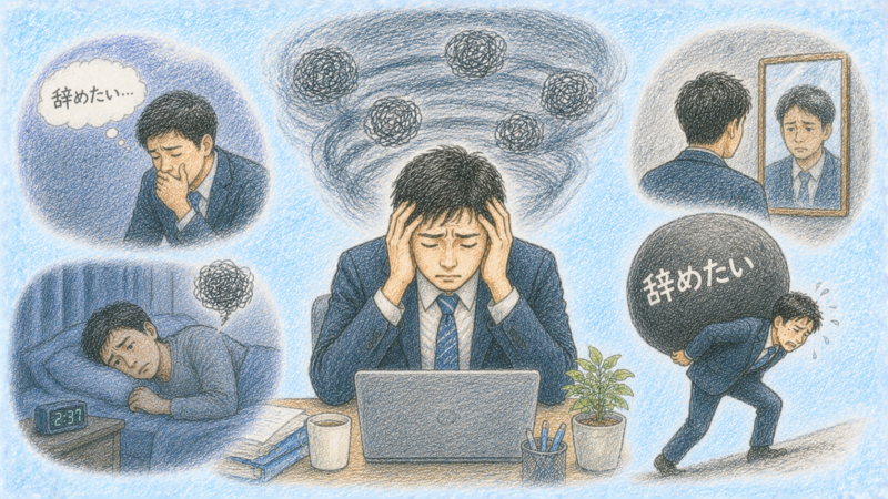 辞めたいという気持ちを口に出せずに気持ちそのものをさらに大きく重くしてしまう
